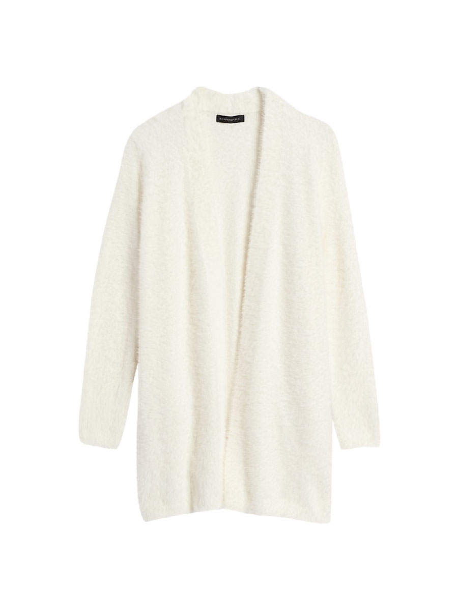 Banana Republic Fuzzy Long Cardigan Sweater