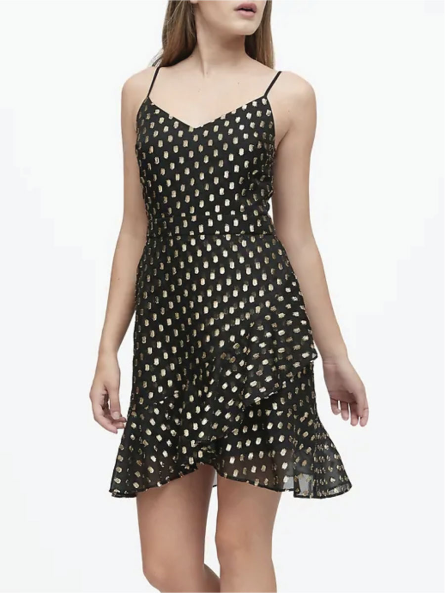 Banana Republic Metallic Dot Mini Dress