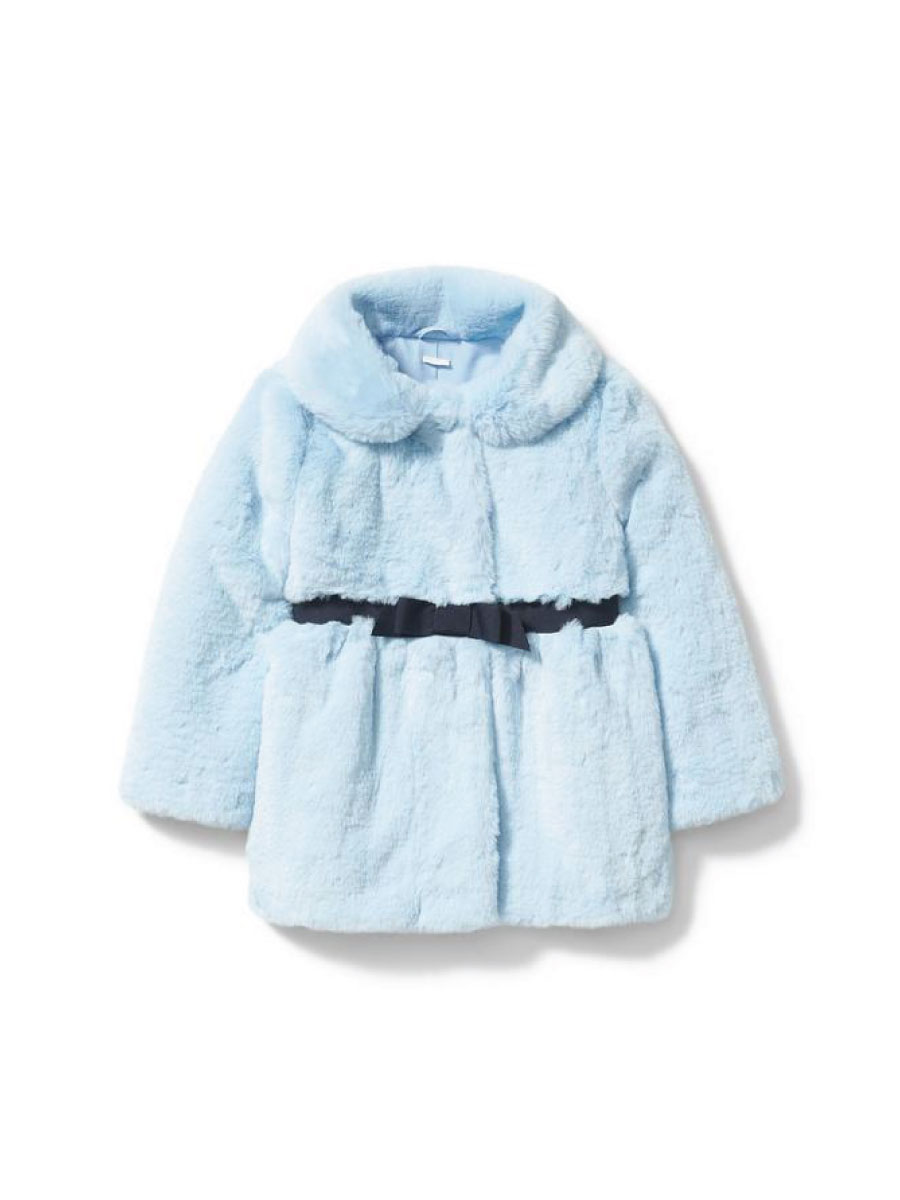 Janie and Jack Faux Fur Ribbon Coat