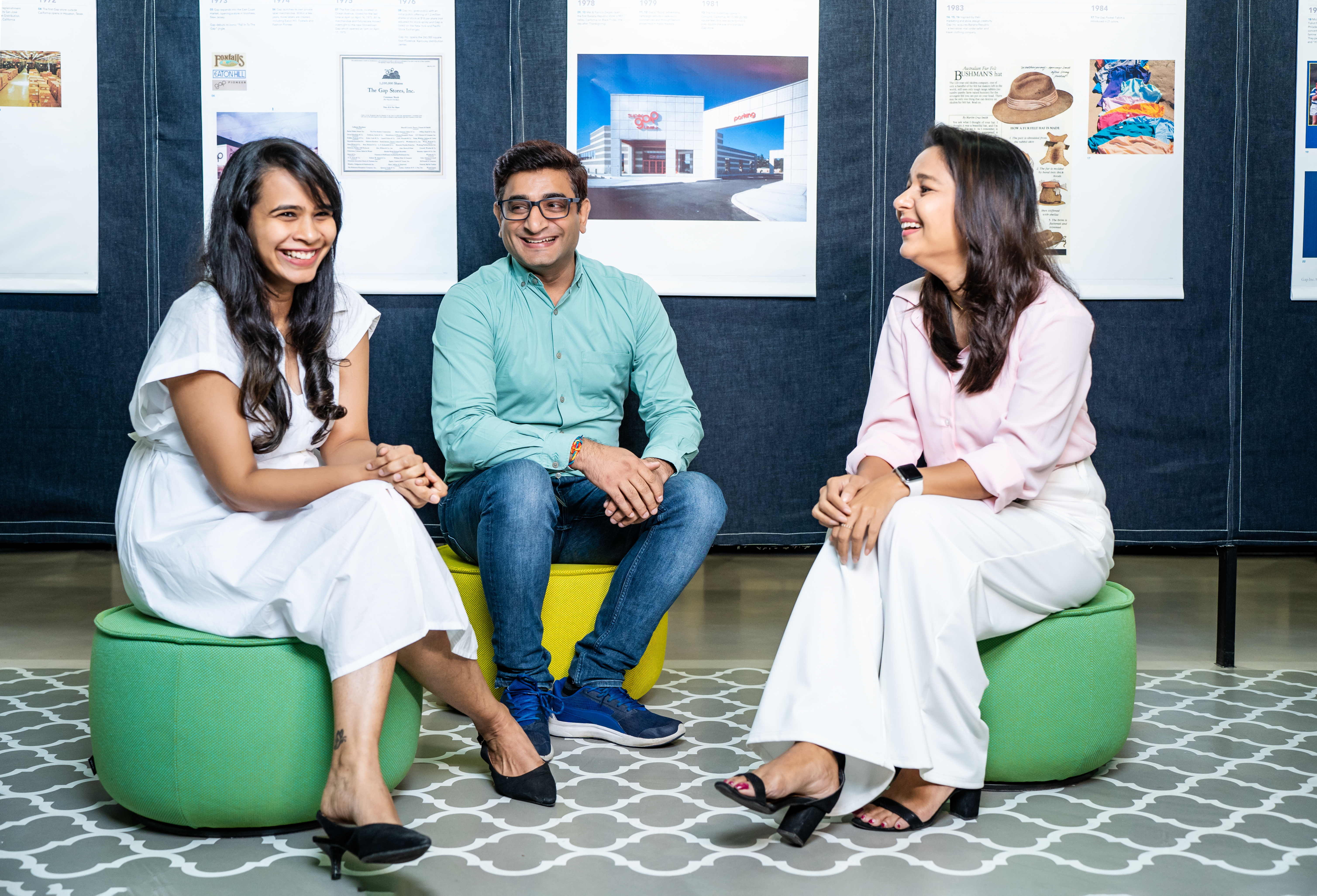 Employees sitting and chatting