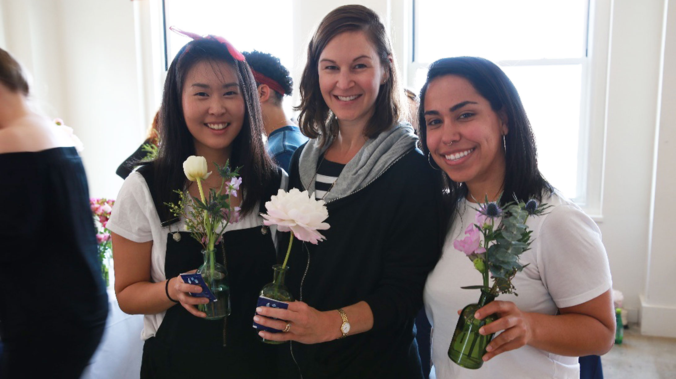 Employees Receiving Flowers for Mother's Day 