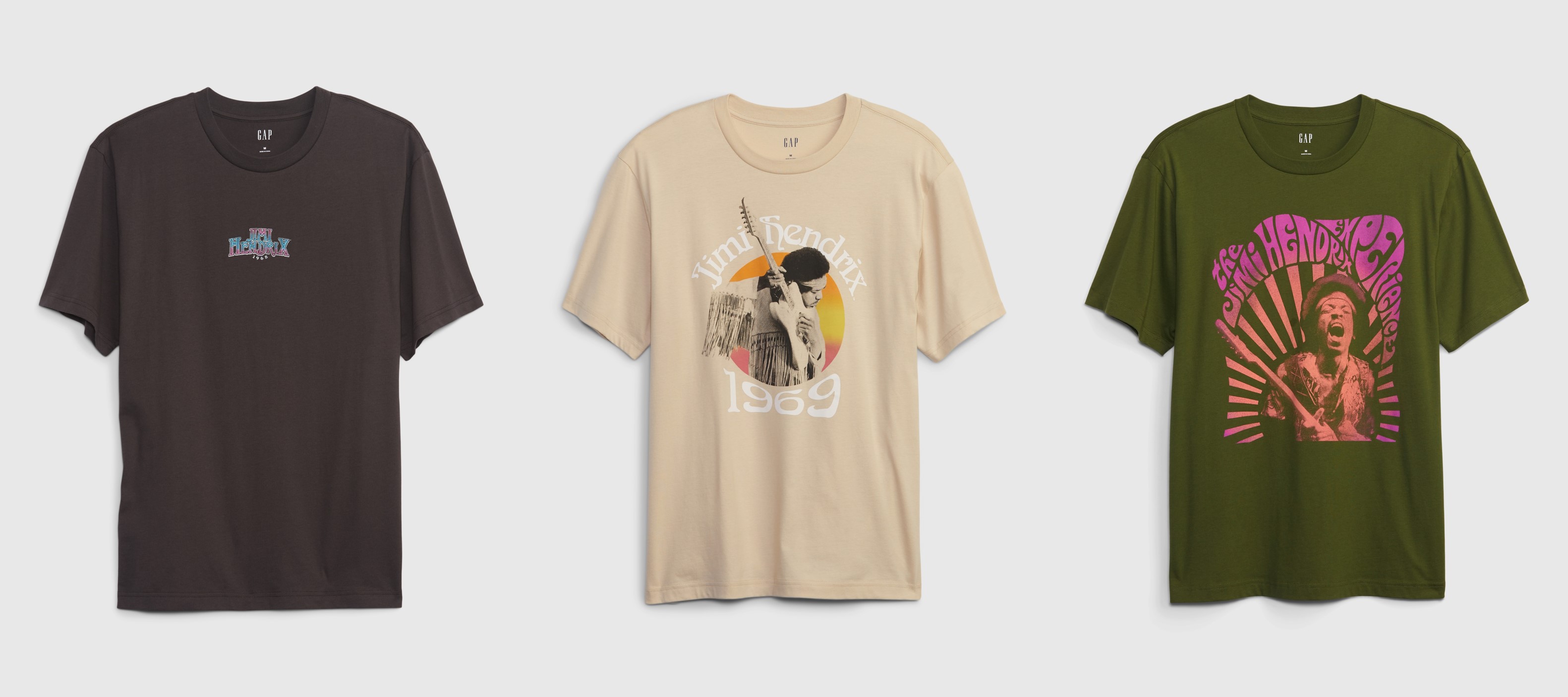 Gap、伝説的ギタリスト「ジミ・ヘンドリックス」とのコラボレーションT