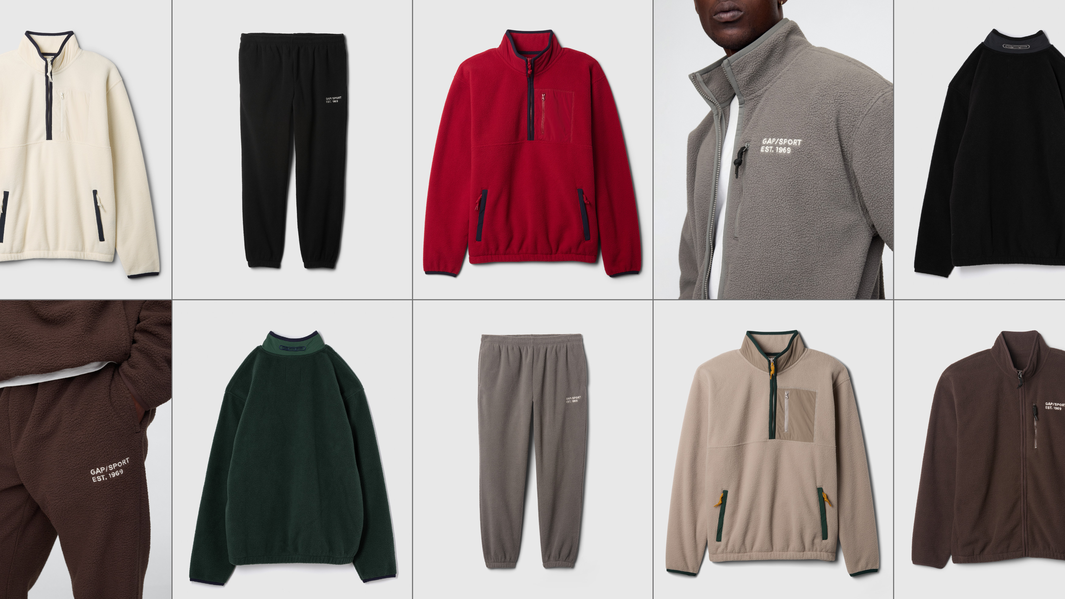 GAP フリースジャケット グレー 1969 GAP EST.1969/カーボナイズド 