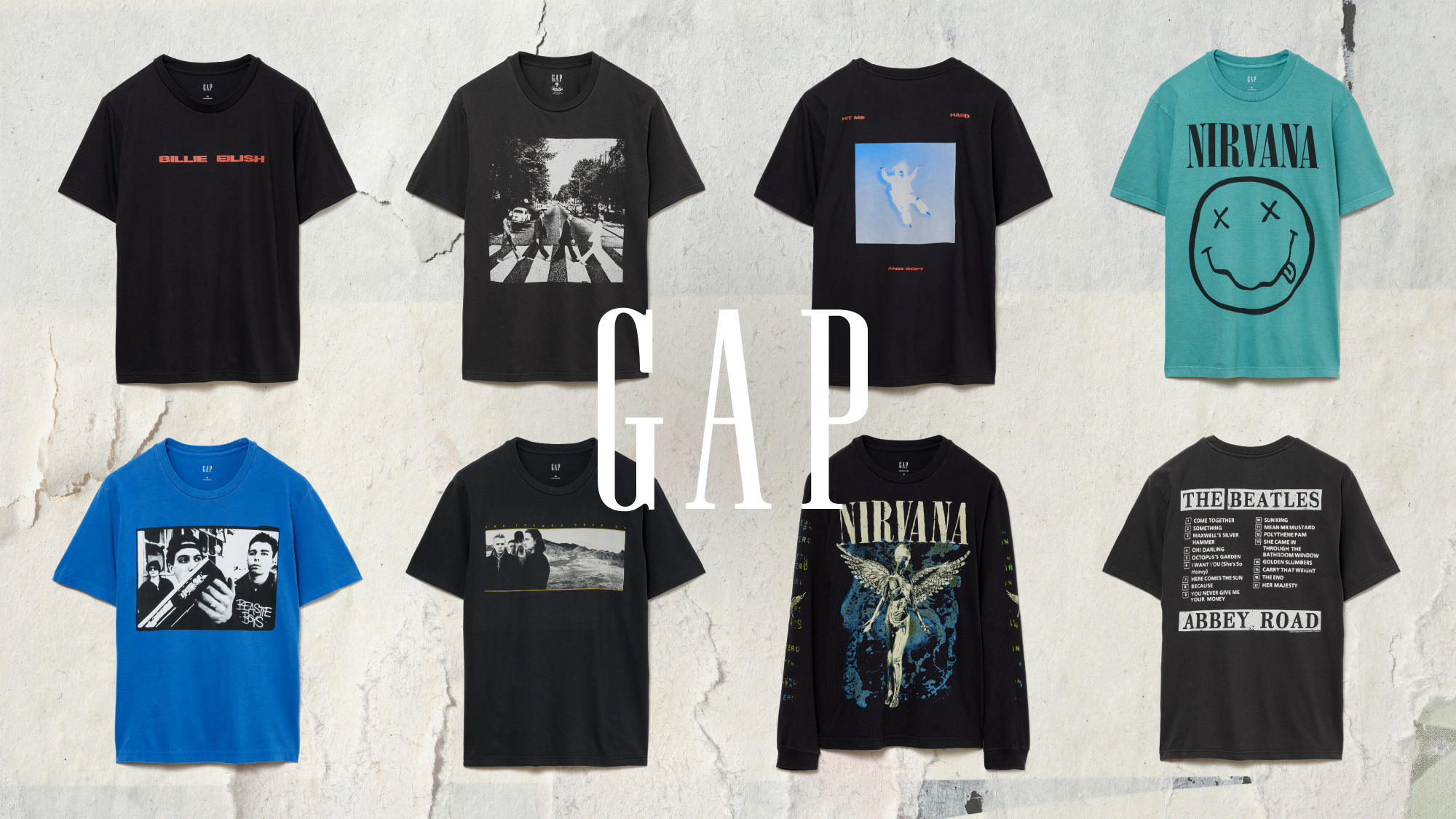 Gap、FALL 25「Vintage Music Tees」最新コレクションを10月3日に発売